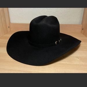 Ariat Cowboy Hat Men's Size 6 7/8 Black 2X Premium Wool Western Rodeo